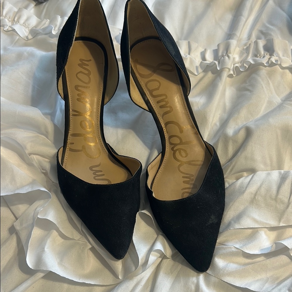 Sam Edelman Black Heels with Textured Design